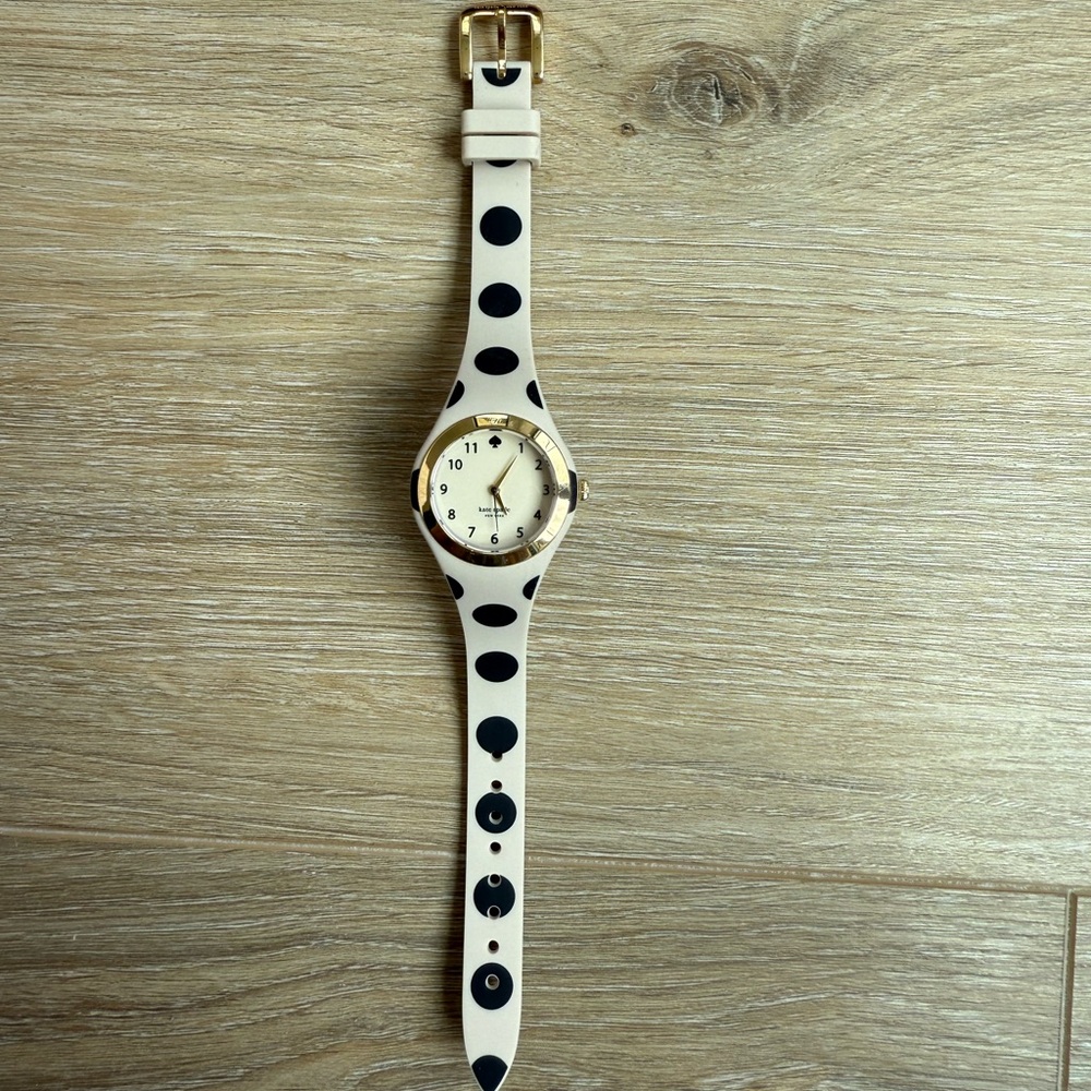 Kate Spade Ivory & Black Polka Dot Watch